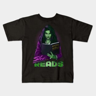 She Reads Kids T-Shirt